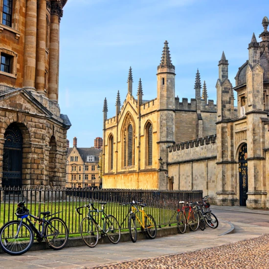 Oxford University at dusk, England