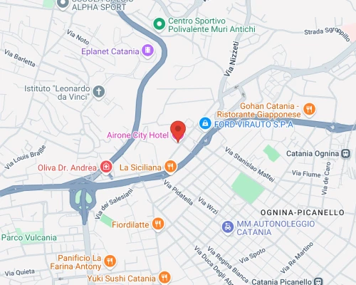 Catania departure point map