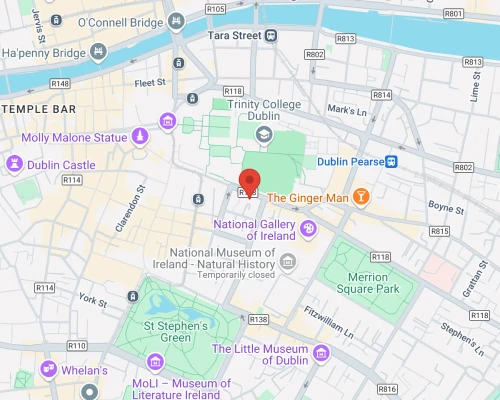 Dublin departure point map