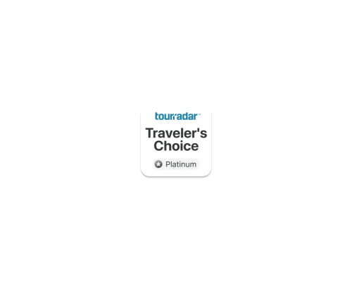 TourRadar Traveler's Choice award badge, indicating Rabbie's Tours as a top-rated option for small group tours in the UK.